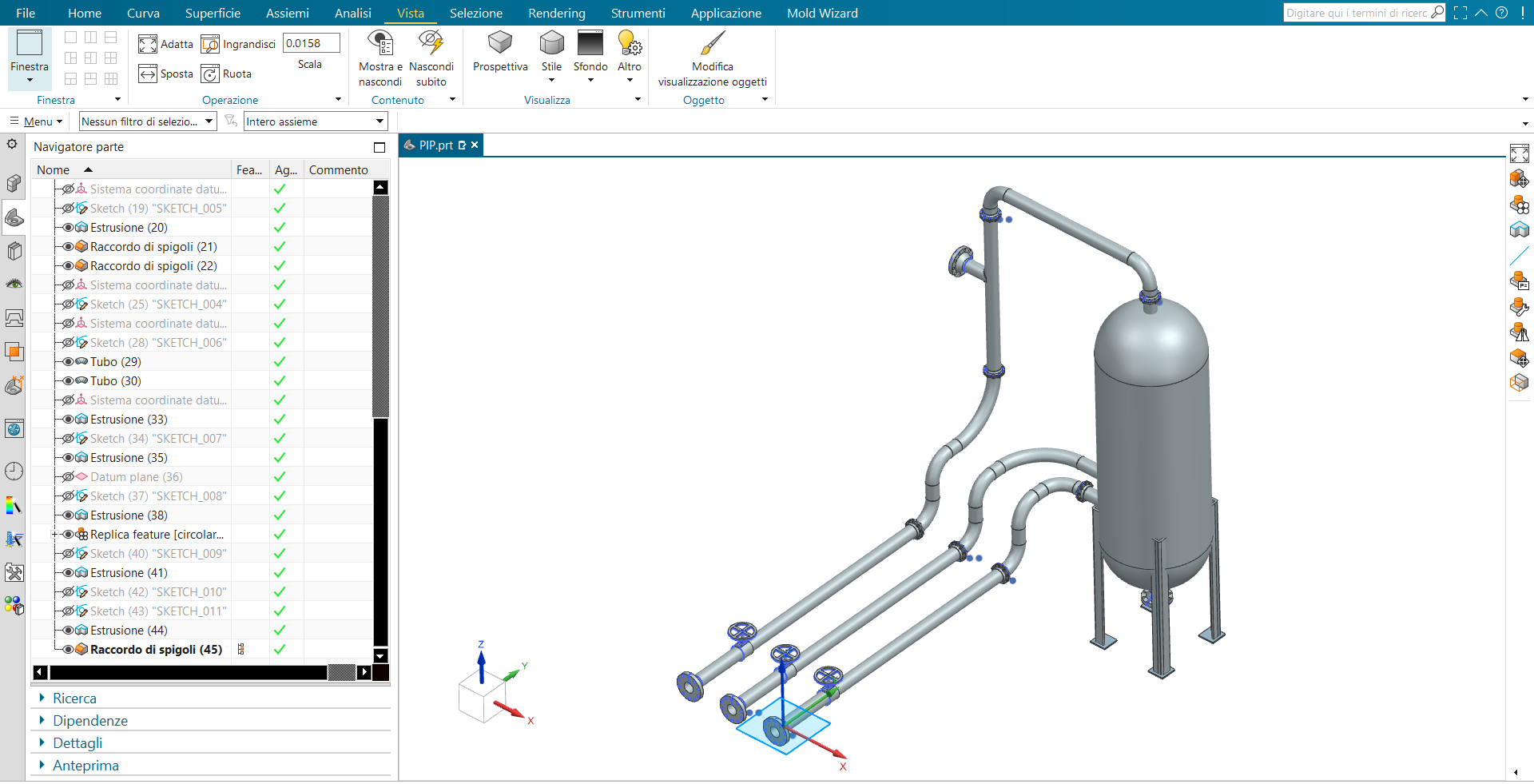 Skid piping system